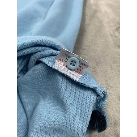 England 09 Mens XL Light Blue Polo Shirt With Embroidered Cross Patch Centered H - Picture 7 of 10